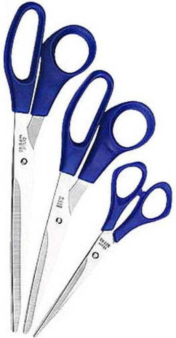 WEDO - 3-osainen setti - ruostumattomasta teräksestä valmistetut sakset - yleissakset - 16cm/21cm/25,5cm