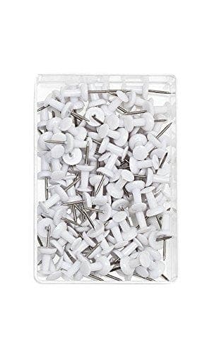 Wedo 54101 Thumb Tacks, Diabolo Shape, i gennemsigtig æske