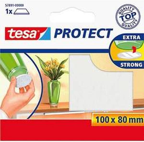 Tesa Protect Beskyttelsesfilt Rektangulær - Hvid - 80 x 100 mm
