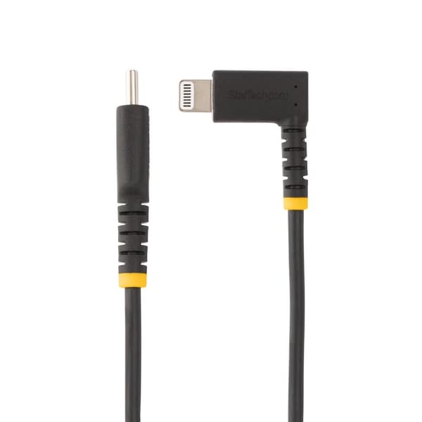 STARTECH.COM 2m Robust USB-C til Lightning-kabel USB 2.0 til Lightning-vinkelstik Apple Mfi-certificeret iPhone-opladningskabel (RUSB2CLTMM2MR)