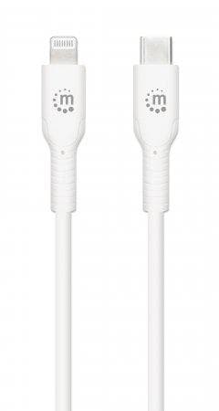 MANHATTAN USB-C til Lightning Sync/Opladningskabel USB-C han til Apple® MFi-certificeret 8-benet Lightning-stik, 0,5 m, til iPhone® / iPad® / iPod®, 4
