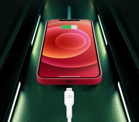 MANHATTAN USB-C til Lightning Sync/Opladningskabel USB-C han til Apple® MFi-certificeret 8-benet Lightning-stik, 0,5 m, til iPhone® / iPad® / iPod®, 4