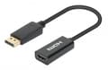 Miniatyrbillede 1 af 6: MANHATTAN 4K@60Hz Active DisplayPort til HDMI-adapter DisplayPort han-til-HDMI-hun-kabeladapter med dongle, sort (153713)