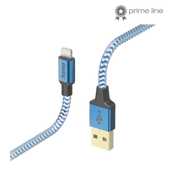 Hama Heijastava - 1,5 m - Salama - USB A - uros - uros - sininen (00201553)