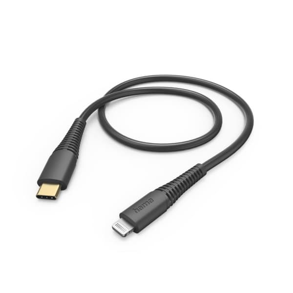 Hama ladekabel, USB-C - Lightning, 1,5 m, sort (00201602)