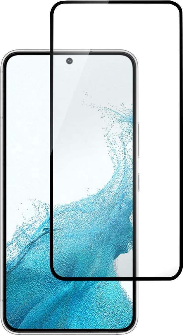 eSTUFF Titan Shield - Näytönsuoja matkapuhelimelle - Täysi peitto - Lasi - Kehyksen väri Musta (10 kpl pakkaus) - Samsung Galaxy S22 (ES504078-10BULK)