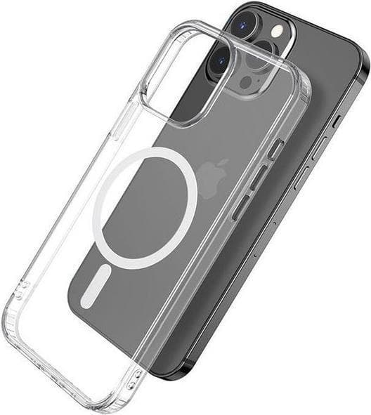 eSTUFF - Bagcover til mobiltelefon - kompatibel med MagSafe - termoplastisk polyurethan (TPU) - klar - til Apple iPhone 13 Pro Max (ES67140004)