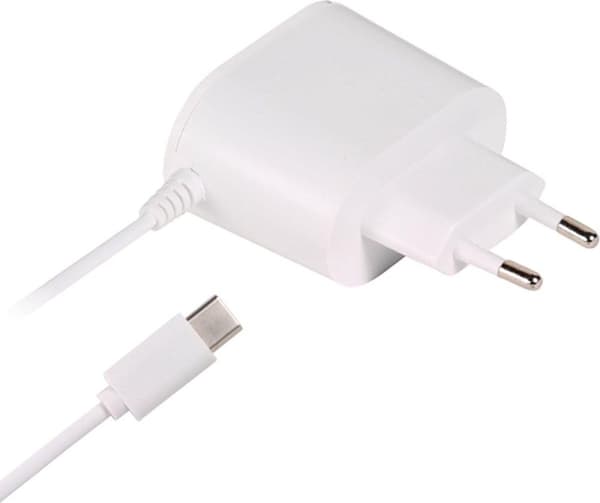 Vivanco TCVVUSBC24AWL 62258 USB-oplader Hjem Udgangsstrøm (maks.) 2400 mA USB-C® Hvid