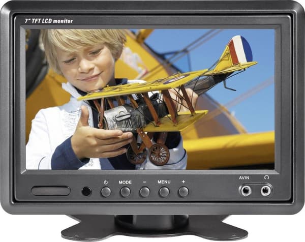 Renkforce T-701B LCD-skärm för bil 17,8 cm 7 tum