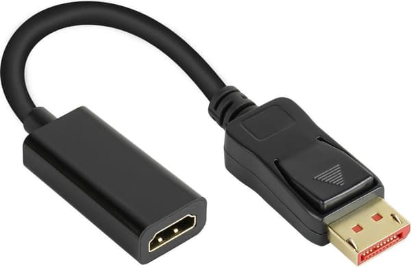 Alcasa DP-AD09, 0,2 m, DisplayPort, HDMI, hane, hona, rak