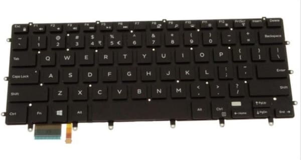 Dell XPS 15 (9550) / Inspiron 15 (7558 / 7568) tangentbord med bakgrundsbelysning – WDHC2 (använd)