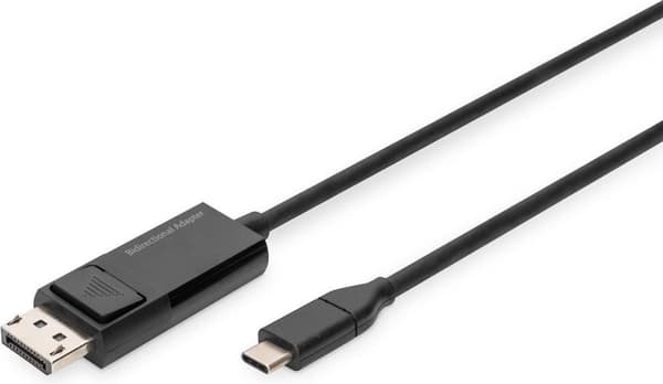 Digitus AK-300334-020-S, 2 m, USB Type-C, DisplayPort, han, han, lige
