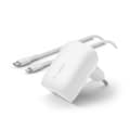 Miniatyrbillede 1 af 5: Belkin Boost Charge adapter med kabel - USB-C til Lightning - 1m - 30W - Hvid