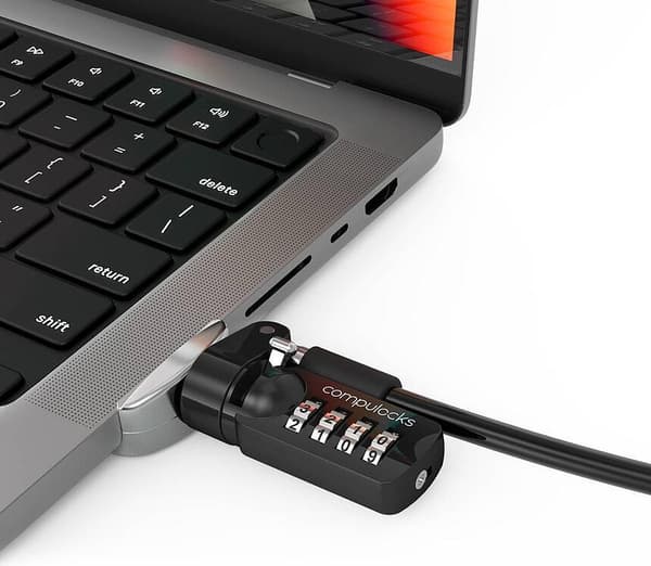 Compulocks MacBook Pro M1 35,60 cm (14") lukkosovitin yhdistelmälukolla - turvalukkosovitin - yhdistelmälukolla - Apple MacBook Pro 14:lle (loppu 2021