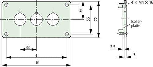 Eaton indbygget panel, firdobbelt RMQ-Titan (M22-E4)