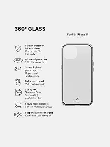 Black Rock Cover 360° glas til Apple iPhone 14, sølv (00215155)