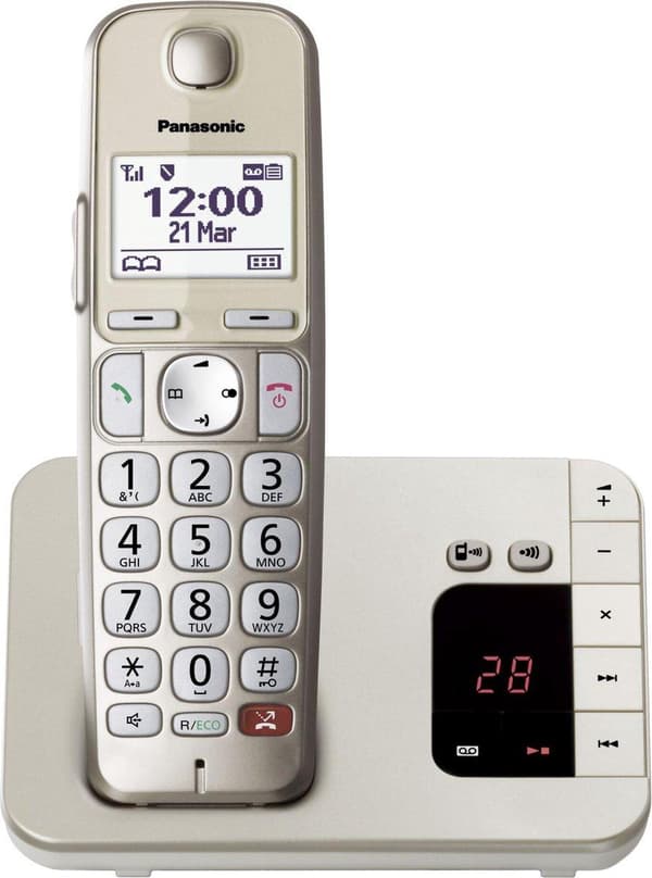 Panasonic KX-TGE260GN telefon DECT telefon Nummerpresentation Champagne