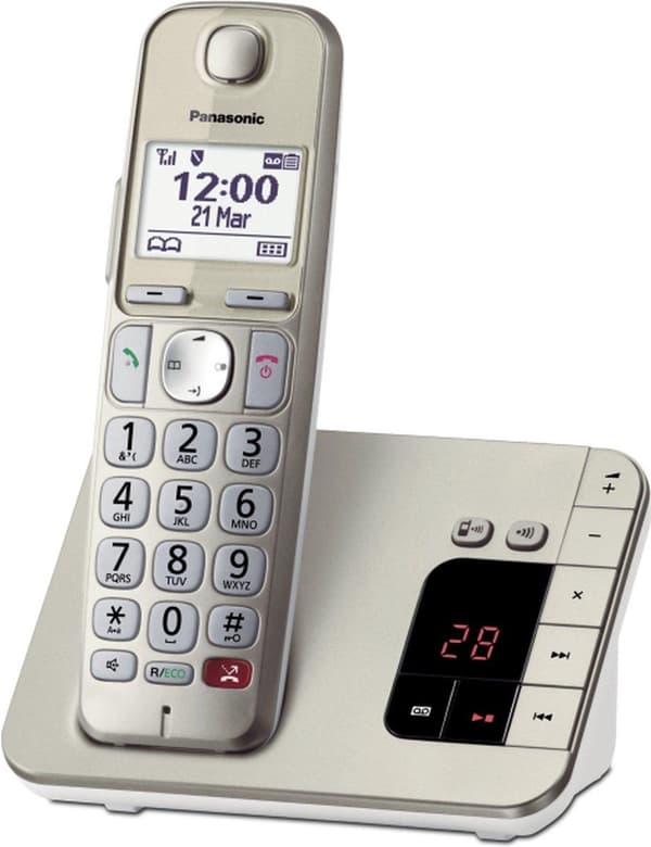 Panasonic KX-TGE260GN telefon DECT telefon Caller ID Champagne Champagne