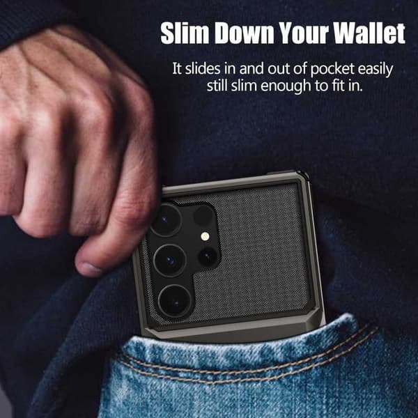 Samsung S23 Ultra stødsikkert cover med ugyldigt kortrum