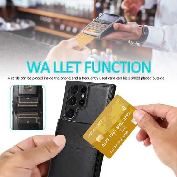 Samsung S23 Ultra Mobile Cover Card Holder 5-SLOT Retro V3