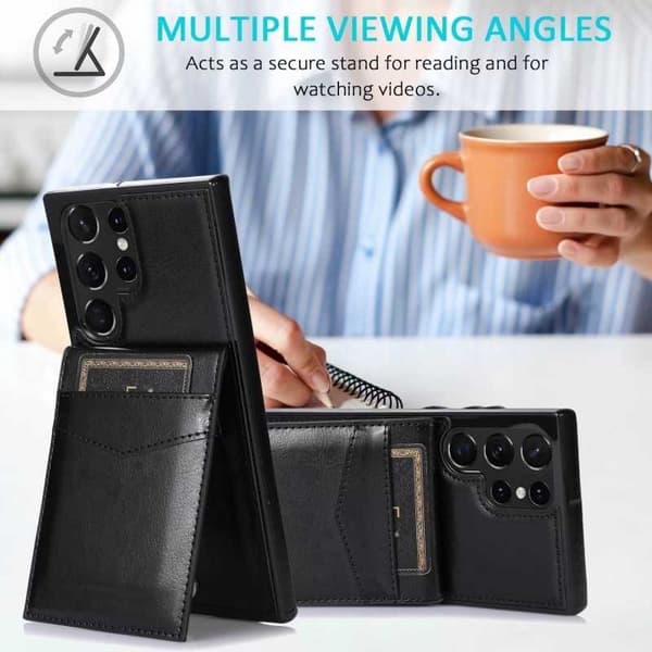 Samsung S23 Ultra Mobile Cover Card Holder 5-SLOT Retro V3