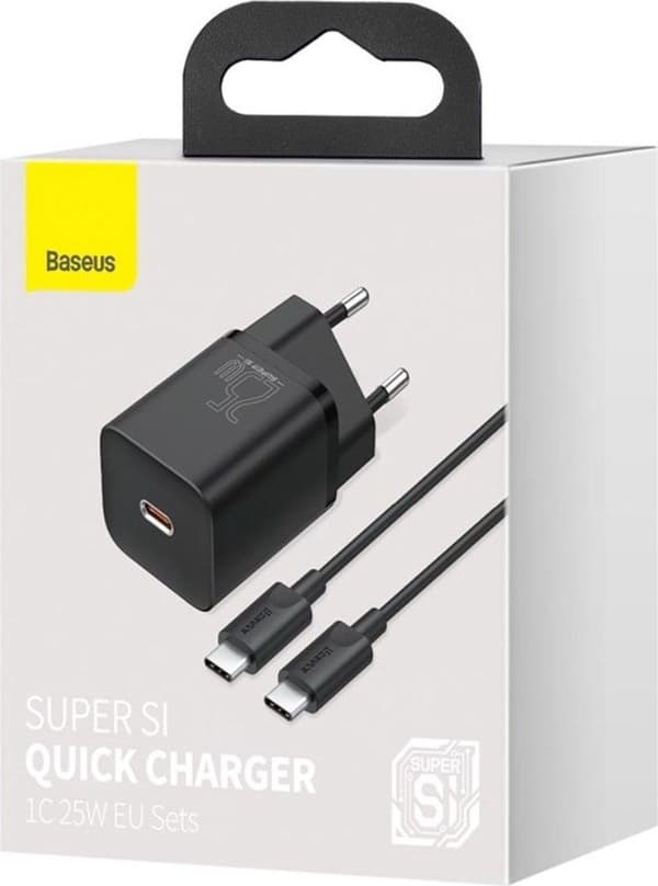 Baseus TZCCSUP-L01 mobiloplader Smartphone Sort AC, USB Hurtigopladning Indendørs