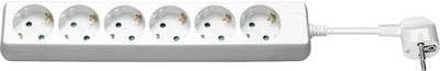 Wentronic goobay - stikdåse - vekselstrøm 230 V - 3680 watt - indgang, indgang CEE 7/7 - udgangsforbindelser: 6 (6 x CEE 7/4) - 5 m ledning - hvid (38