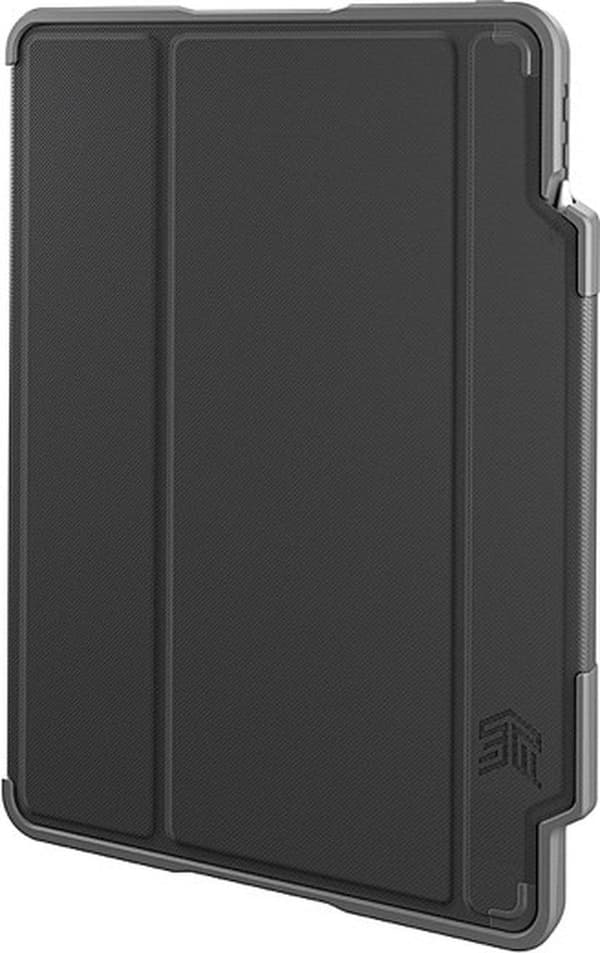STM dux plus - Flip-etui til tablet - polyurethan, polycarbonat, gummi, termoplastisk polyurethan (TPU) - sort - til Apple 10,9" iPad Air (4. generati