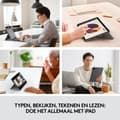 Pikkukuva 1 / 9: Logitech Combo Touch - näppäimistö ja foliokotelo - ohjauslevyllä - taustavalaistu - Apple Smart -liitin - QWERTY - GB - Oxford Grey - Apple 27,90 cm