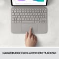 Miniatyrbillede 3 af 9: Logitech Combo Touch - tastatur og folio-etui - med pegefelt - baggrundsbelyst - Apple Smart-stik - QWERTY - US International - sand - til Apple 27,90