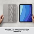 Miniatyrbillede 6 af 9: Logitech Combo Touch - tastatur og folio-etui - med pegefelt - baggrundsbelyst - Apple Smart-stik - QWERTY - US International - sand - til Apple 27,90