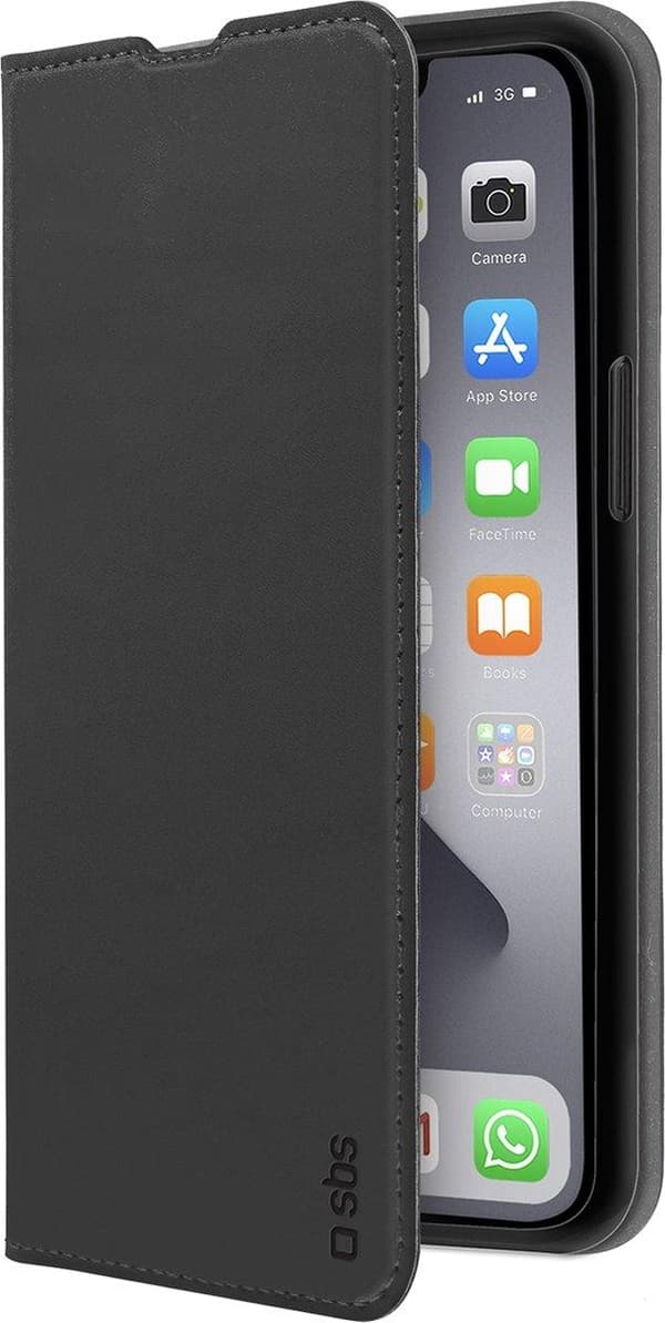 SBS Book Wallet Lite Apple iPhone 13 musta suojaava matkapuhelinkotelo 15,5 cm (6,1") (TEBKLITEIP1361K)