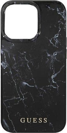 GUESS hårdt cover Marmor Sort, til Apple iPhone 13 Pro Max, GUHCP13XPCUMABK, Blister (GUHCP13XPCUMABK)
