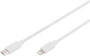 DIGITUS - Lightning kabel - USB-C han til Lightning han - 2 m - dobbelt isolering - hvid - USB drevet (18 W), understøtter Power Delivery 2.0 - til Ap