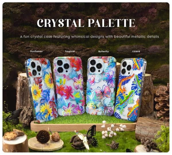 LAUT - Crystal Palette etui kompatibelt med iPhone 14 Pro (6,1 tommer) - Lizard