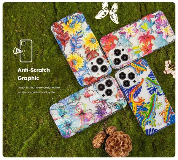 LAUT - Crystal Palette etui kompatibelt med iPhone 14 Pro (6,1 tommer) - Lizard