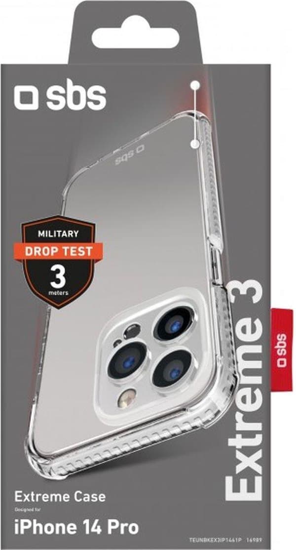 SBS Extreme X3 -matkapuhelinkotelo 15,5 cm (6,1") läpinäkyvä kansi (TEUNBKEX3IP1461P)