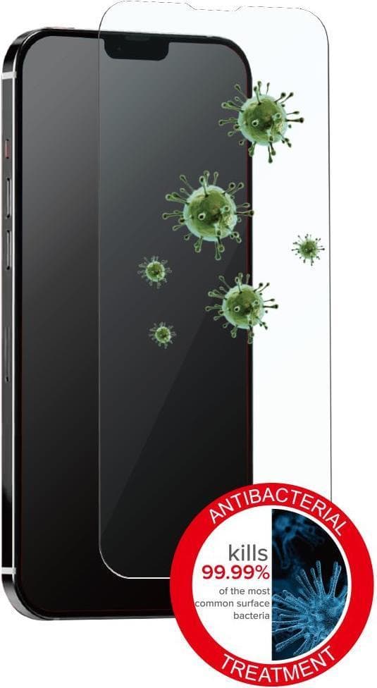 eSTUFF Titan Shield antibakteerinen lasinen näytönsuoja iPhone 13 minille. Näytön suojaustyyppi: Kirkas näytön suojakalvo, Tuotemerkin yhteensopivuus: