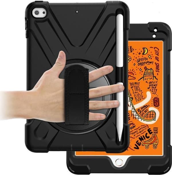 eSTUFF - Bakskal för surfplatta - silikon, polykarbonat - svart - 8,3" - för Apple iPad mini (6:e generationen) (ES681555-BULK)