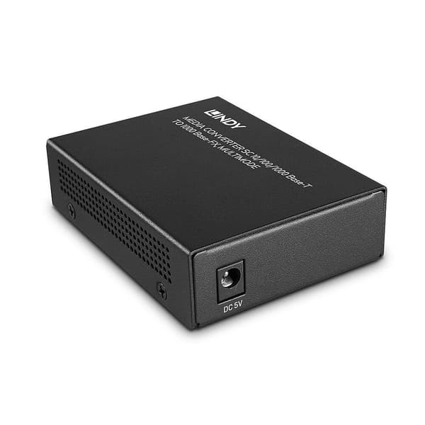 Lindy 25119 nätverksmediakonverterare 850 nm Multimode Black