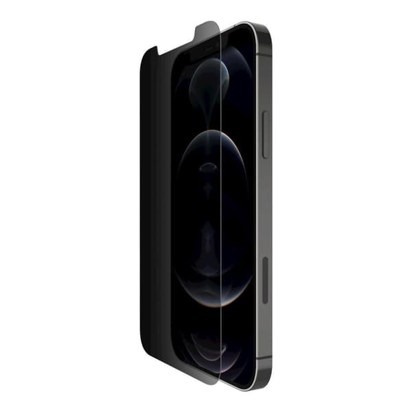 Belkin SCREENFORCE härdat glas Privacy Anti-mikrobiellt skärmskydd - iPhone 12 / 12 Pro