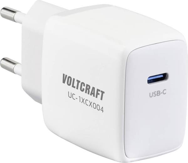 VOLTCRAFT UC-1XCX004 VC-13158215 USB indendørs oplader Udgangsstrøm (maks.) 3 A 1 x USB Strømforsyning (USB-PD) (VC-13158215)