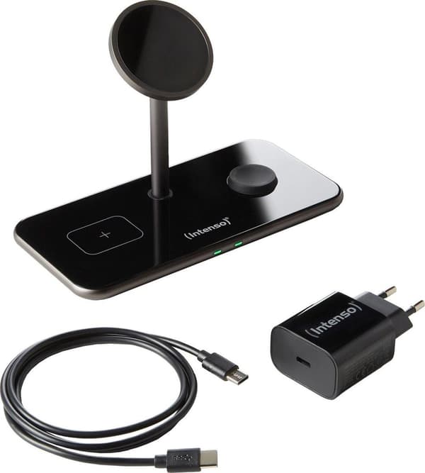Intenso 3-i-1 magnetisk trådløs oplader MB13 sort (7410810)