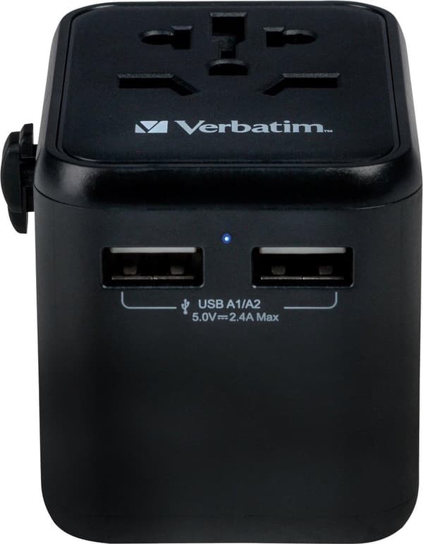 Verbatim UTA-01 Universal rejsestik & USB-A-oplader 12 W (49543)