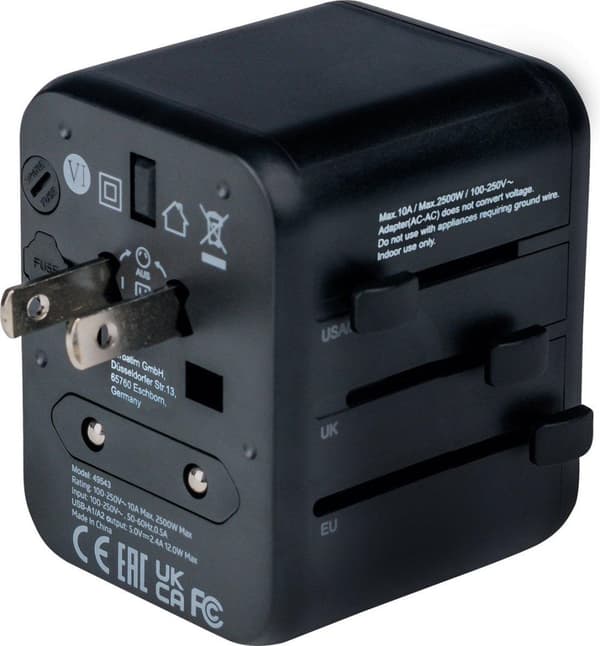 Verbatim UTA-01 Universal rejsestik & USB-A-oplader 12 W (49543)