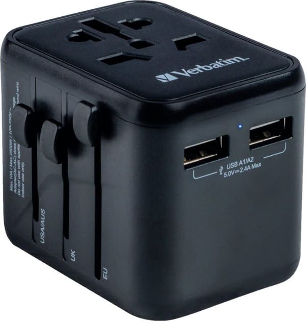 Verbatim UTA-01 Universal rejsestik & USB-A-oplader 12 W (49543)