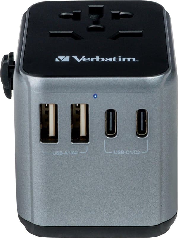 Verbatim UTA-03 Universal Travel Plug & USB-C/A laturi 30 W (49545)