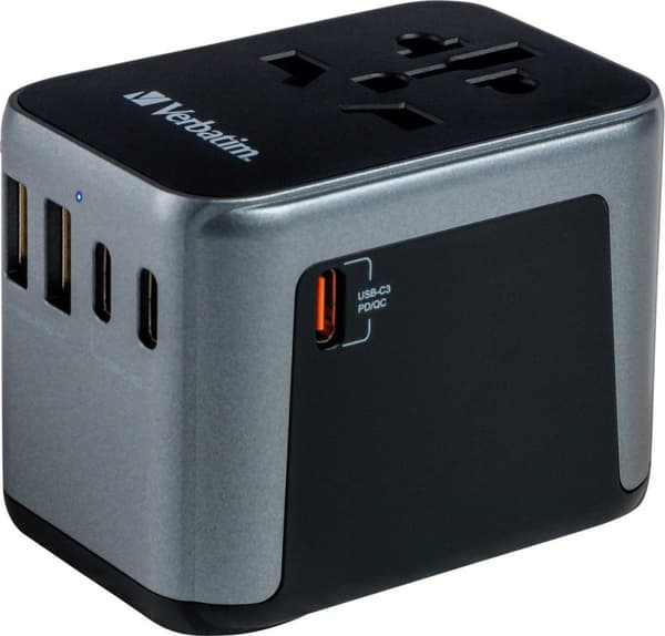 Verbatim UTA-03 Universal Travel Plug & USB-C/A laturi 30 W (49545)