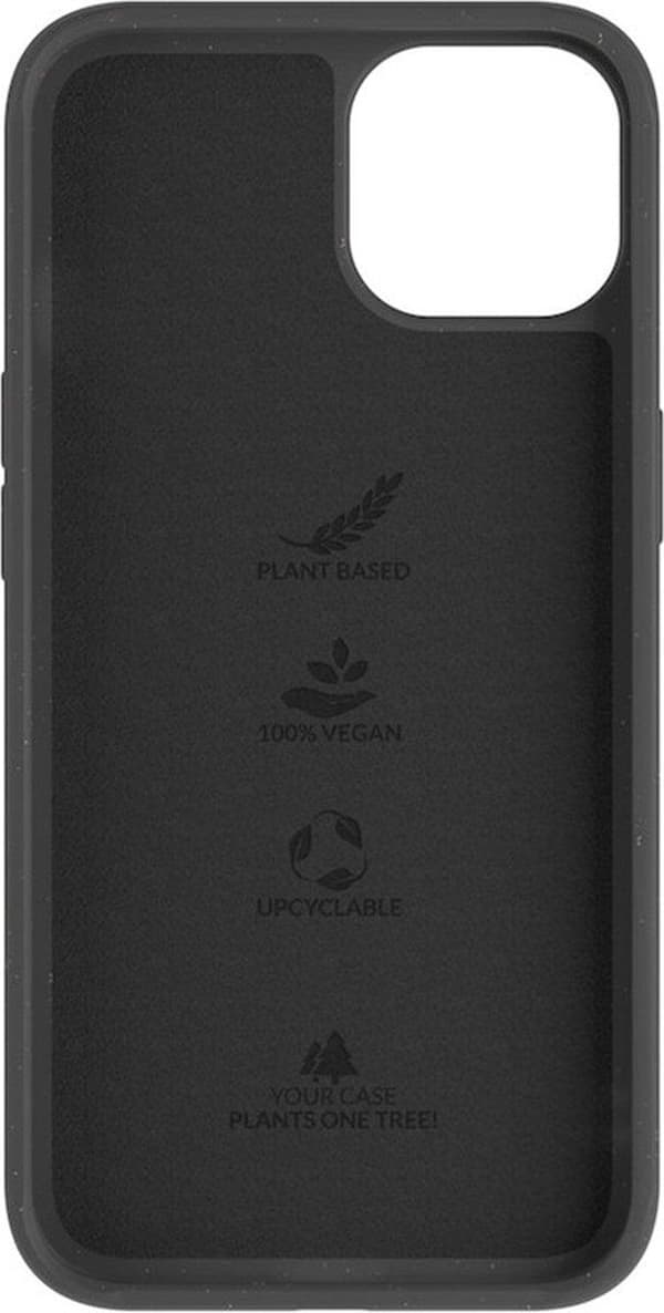 WOODCESSORIES Bio Case Klassiskt mobiltelefonskal till Apple iPhone 13, iPhone 14 svart (ECO648)