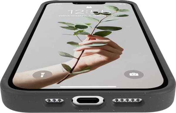 WOODCESSORIES Bio Case Klassiskt mobiltelefonskal till Apple iPhone 13, iPhone 14 svart (ECO648)